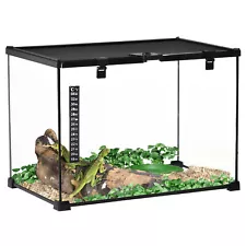 PawHut Glass Reptile Terrarium Habitats for Lizards, Frogs, Snake 50 x 30 x 35cm