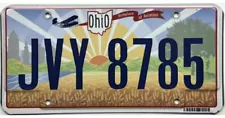 *99 CENT SALE* Ohio Airplane Sunrise License Plate #JVY 8785 No Reserve