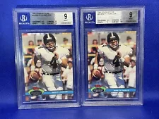 1991 Stadium Club Brett Farve Rookie #94 Brett Favre RC BGS 9 Lot Of 2 Mint