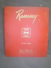 Early RAMSEY WINCHES MANUALS for JEEP vehicles