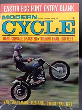 MODERN CYCLE MAGAZINE MAY 67 Yam Trailmaster 100 Suz T-120 H-D 65 Yam Van Tech