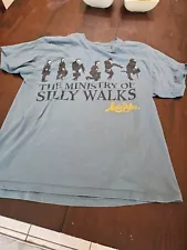 Blue Ministry Of Silly Walks Monty Python Shirt 2013 Size Large, Wears Like Med