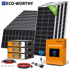 16KWH 3600Watt 48V Complete Solar Panel Kit with 80A MPPT Controller for House