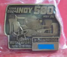 NEW 2024 Indy 500 Bronze Pit Badge Johnny Rutherford 3x Winner JR #3 McLaren