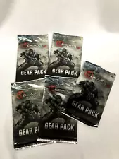 Lot of 5 Gears of War Gear Pack Trading Card DLC Packs New Sealed Panini READ