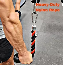 Tricep Rope Single Press Push Down Fitness Gym Cable Machine Attachment Exercise