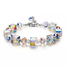 Northern Lights Bracelet Cube Crystal Stone Bracelets 2Q6W Jewelry SALE HOT L0B7