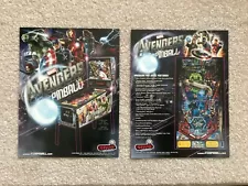 Avengers Pinball Machine, 2 Original Sales Flyers by Stern NEW