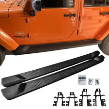 Running Boards for 2007-2018 Jeep Wrangler JK Unlimited 4 Door 6" Side Step Bars (For: 2015 Jeep Wrangler)