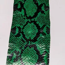 Python Printed Elaphe Snake Skin Snakeskin Leather Green 5x52"