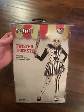 Twisted Trickster Harley Clown Killer Goth Costume Medium/Large 10-14 Womens