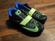 Nike KD VII 7 VII Electric Eel Size 10 Metallic Pewter Flash Lime 653996 030