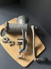 Vintage Universal Silver Hand Crank Food Meat Grinder Chopper No. 333