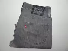 LEVI'S 514 Jeans Mens W31 L28 Slim Straight Fit Grey Denim