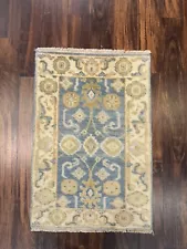 Sale Genuine Hand Knotted Kazak Oushak Heriz Geometric Area Rug Carpet 2x3ft,S61