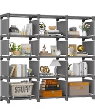 12 Cube Storage Unit, Under Stairs Storage Cubes. GREY