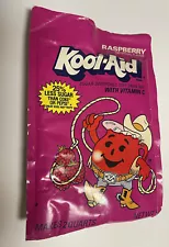 Vintage Kool-Aid 5oz Makes 2Qt LgPkgRaspberry Cowboy Sealed Not For Consumption