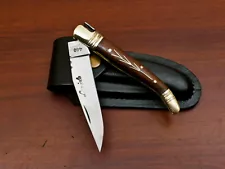 Rody Stan HAND MADE D2 BLADE FOLDING POCKET KNIFE/SLIP JOINT-ROSE WOOD - HB-9149