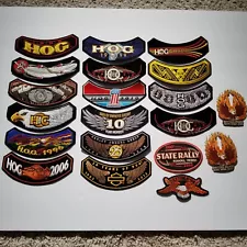 Lot of Harley Davidson HOG Patches 1995, 1999, 2017, 2005, 2009, 2012, 2007