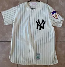 Mickey Mantle #7 Yankees White Mitchell & Ness Jersey Men's L VTG Wool / Acrylic