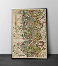 Sheet 7 - 1944 Map Mississippi River Meander Belt Harold Fisk Missisippi Poster