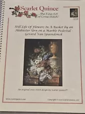 Scarlet Quince Cross Stitch Chart Still Life Flowers Basket