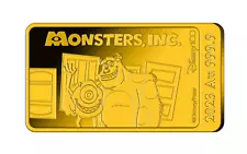 2023 Solomon Islands Disney Monsters Inc. 1/100 oz Gold Bar