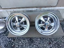 Two Cragar SS 15 X 8 Chevrolet GMC Mag Wheels 4.75" Bolt Pattern Free Shipping