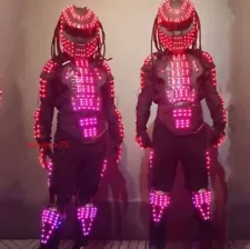 Predator LED Luminous Armor Rainbow Wine Costume Bar Stage Performance Costume