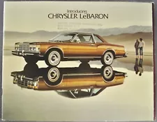 1977 Chrysler LeBaron Catalog Brochure Medallion Sedan Excellent Original 77