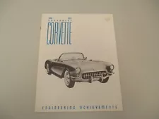 1956 1957 Chevrolet CORVETTE Engineering Achievements 24-page Booklet - Original