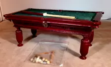 DOLLHOUSE MINIATURE BESPAQ POOL TABLE BARREL LEGS 1" MINT