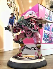 Blizzard Overwatch OW D.Va + Mecha 36CM Statue Model FIGURES In Stock NEW