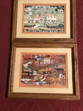 Two Charles Wysocki Prints 5"X7" Framed to 8"x 10"