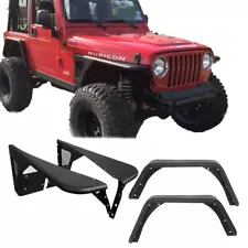 4Pcs Steel Armor Front and Rear Fender Flares Fit for 1997-2006 Jeep Wrangler TJ (For: Jeep Wrangler)