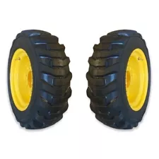 Pair of 2 NEW 27X8.50-15 6 lug Tires & Rims for New Holland & John Deere Tractor