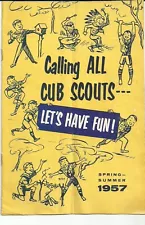 New Listing2 Cub Scouts sales brochures, both 1957, listing hundred of items for sale