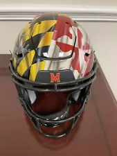 Maryland Terrapins Full Size Official Football Helmet Mike Locksley Signed