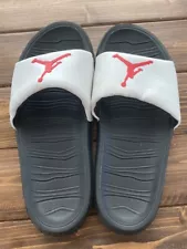 Nike Air Jordan Jumpman Retro Break Slides Sandals Flip Flops White Red sz 7