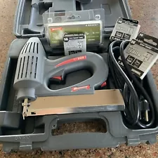 Arrow Fastener ET200 Heavy Duty Electric Nail Gun Brad Nailer W/ Nails And Case