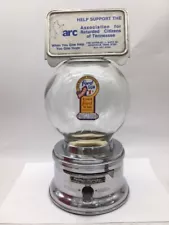 Rare Vintage Glass Globe Ford Gum Chiclet Machine Fund Raiser Retarded Children