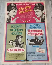 Breakfast at Tiffany's/ Sabrina Audrey Hepburn Original US 1Sheet Poster R/1965