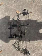 left-handed compound bow used