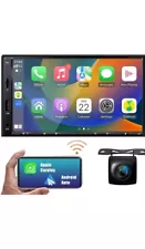 2024 Newest Double Din Car Stereo Radio Wireless CarPlay & Wireless Android Auto