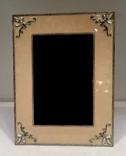 Picture Frame Metal With Crystals Table Top For 4"x 6" Photo Collectible