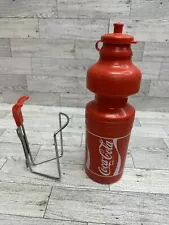 Vintage Coca Cola Bicycle Water Bottle Bike TA France Eroica Race Red Mounted