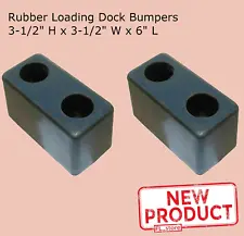 2 PACK Loading Dock Bumpers 6 in Rubber Boat Warehouse Trailer Truck Bolt On NEW