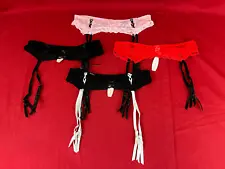 BASIC UNIVERSAL GARTER BELT, Size S M L or XL, 4 Colors Pink, Red, Black, or B&W