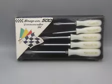 Vtg Snap-On Tools Indy 500 Commemorative Screw Driver Set NOS Unused Pearl White