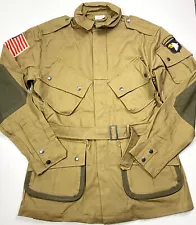 WWII US AIRBORNE PARATROOPER M1942 RIGGER REINFORCED JUMP JACKET-MEDIUM/LARG 42R